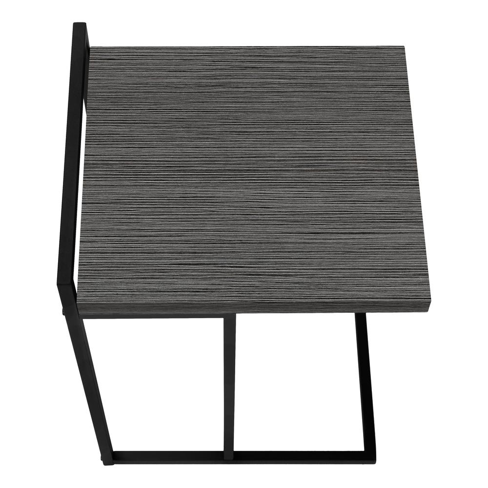 Kalinda - Accent Table C-shaped End Side Snack Living Room Bedroom Grey
