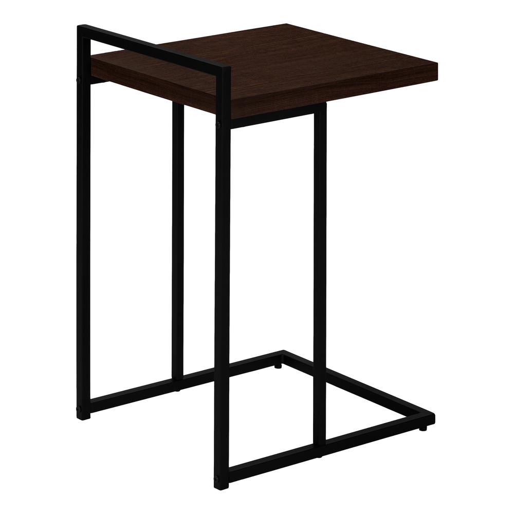 Iria - Accent Table C-shaped End Side Snack Living Room Bedroom Brown