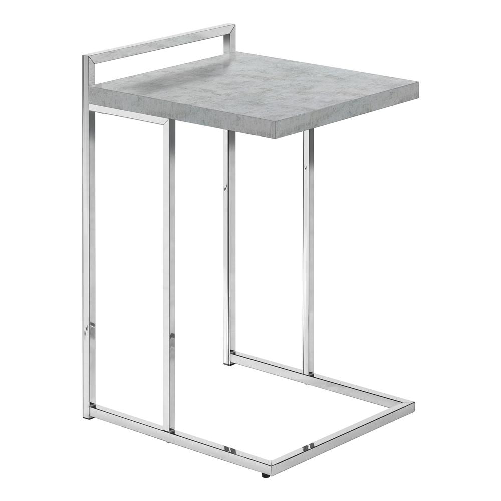 Idalia - Accent Table C-shaped End Side Snack Living Room Bedroom Grey