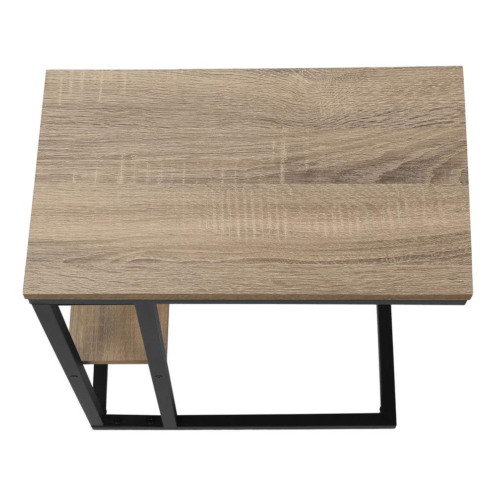 Tamsin - Accent Table C-shaped End Side Snack Living Room Bedroom Brown