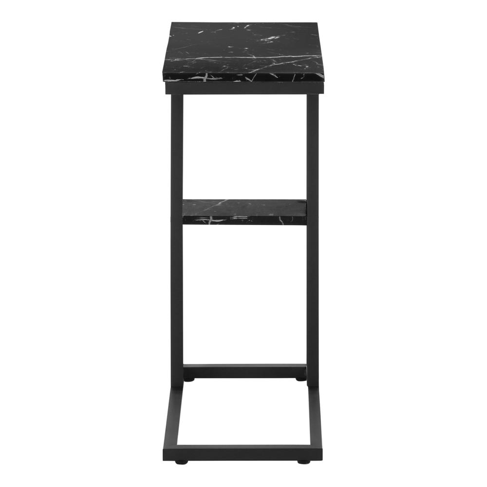 Micah - Accent Table C-shaped End Side Snack Living Room Bedroom Black