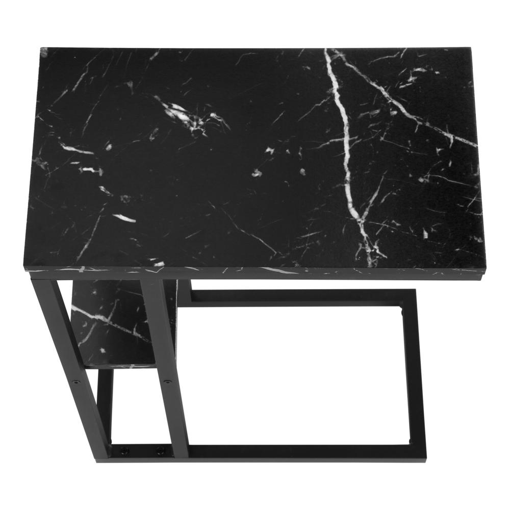 Micah - Accent Table C-shaped End Side Snack Living Room Bedroom Black