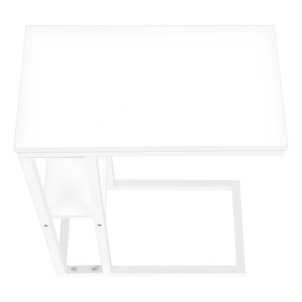 Theron - Accent Table C-shaped End Side Snack Living Room Bedroom White