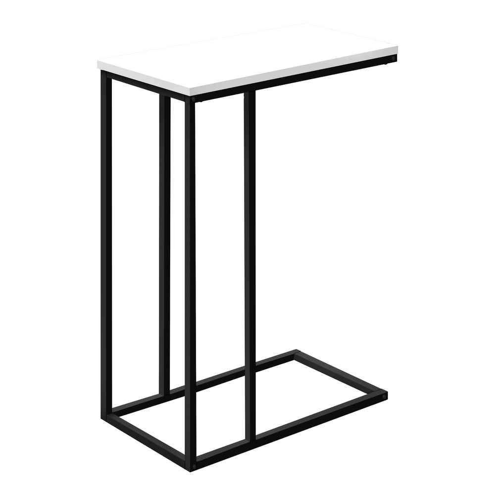 Charlier - Accent Table C-shaped End Side Snack Living Room Bedroom White