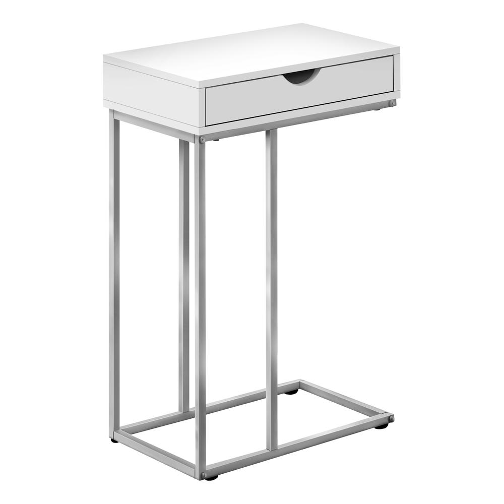 Reneau - Accent Table C-shaped End Side Snack Storage Drawer Living Room