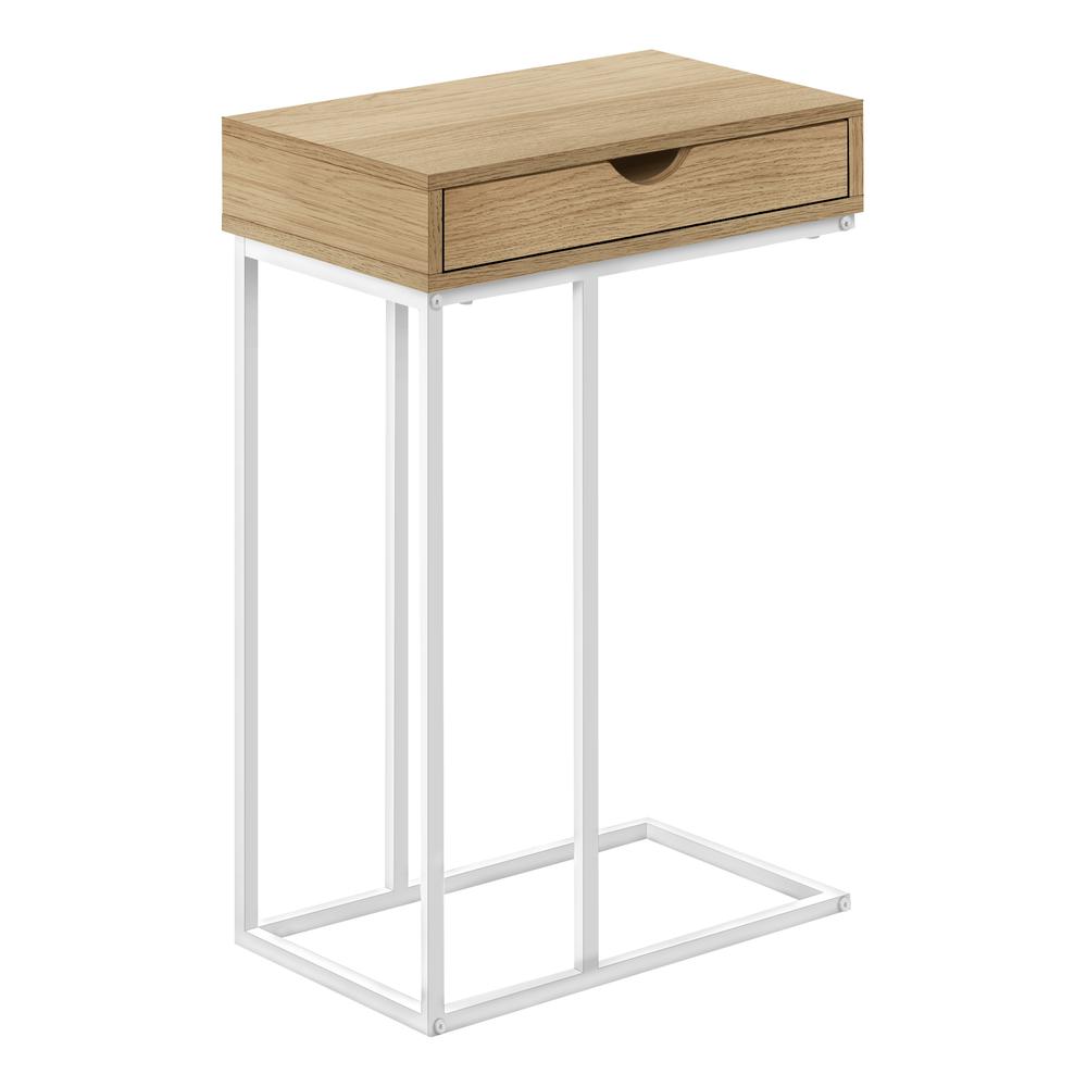 Lanier - Accent Table C-shaped End Side Snack Storage Drawer Living Room