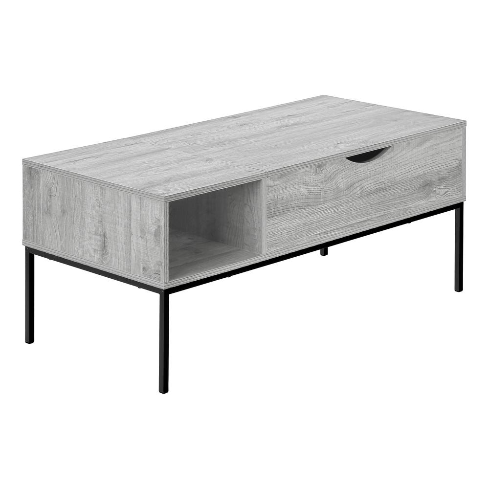 Eira - Coffee Table 42" L Rectangular Cocktail Lift-top Grey Black Metal