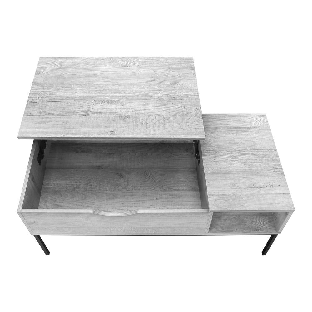 Eira - Coffee Table 42" L Rectangular Cocktail Lift-top Grey Black Metal