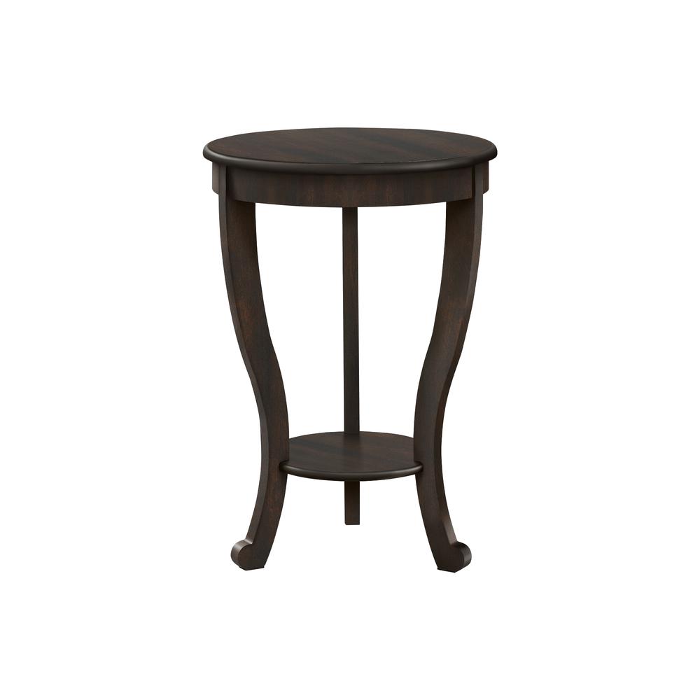 Rika - Accent Table 2 Tier Bedroom End Lamp Nightstand Round Side