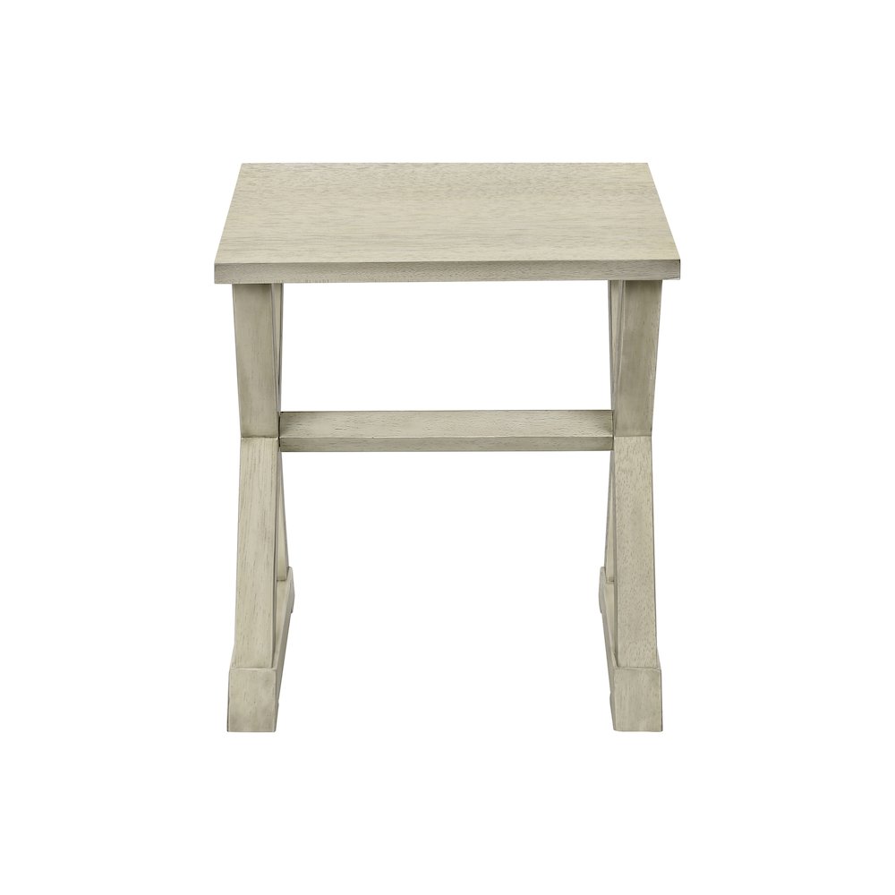 Toveli - Accent Table End Side Table Square Nightstand Bedroom Lamp Antique