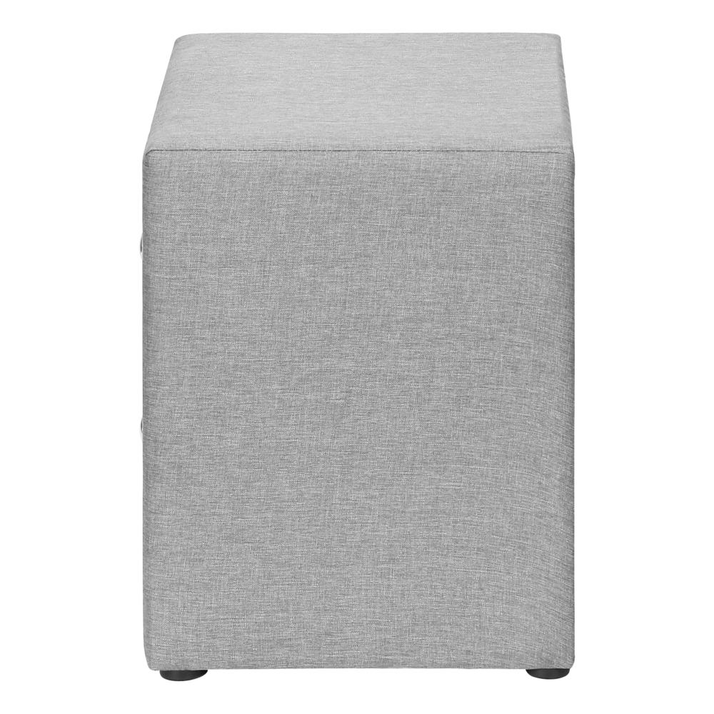 Dorthy - Nightstand Nightstand End Side Lamp Storage Drawer Bedroom Upholstered Grey