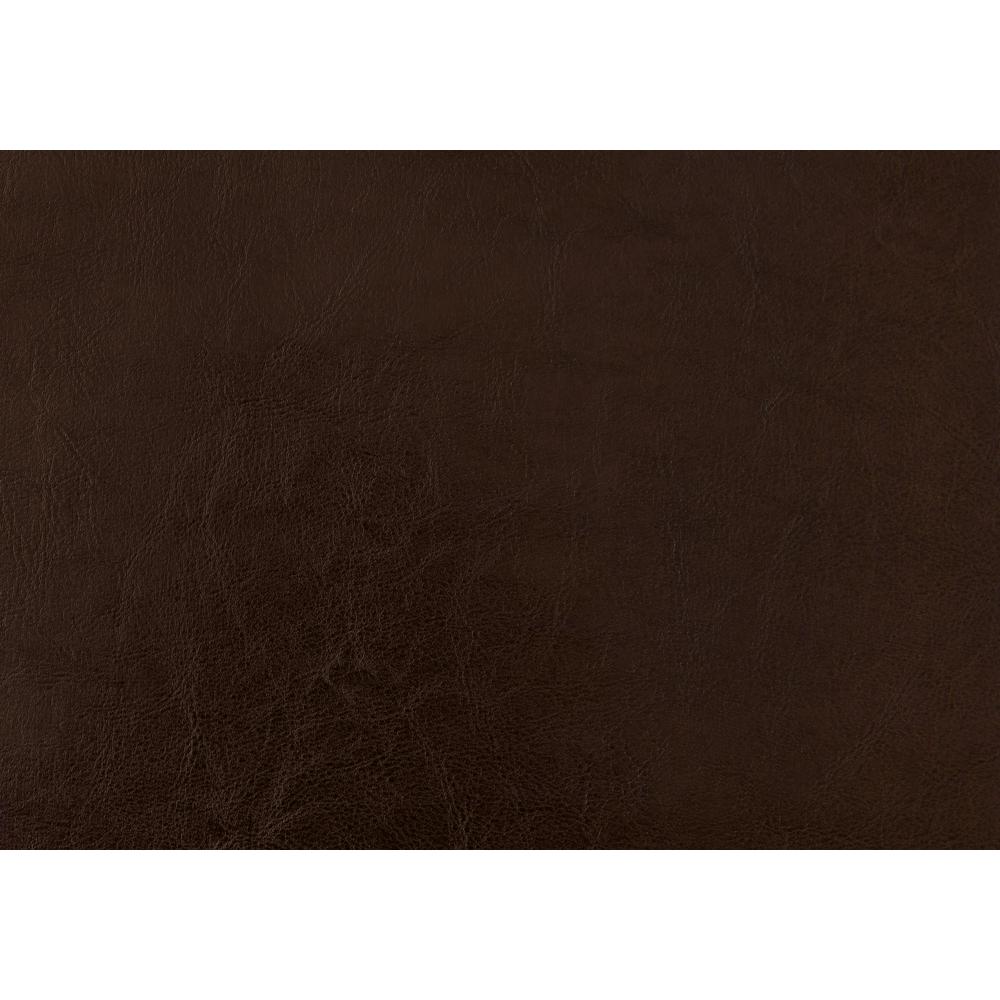 Casper Siena Full Brown Leather-Look Upholstered Bed – Transitional Style with Black Wood Legs