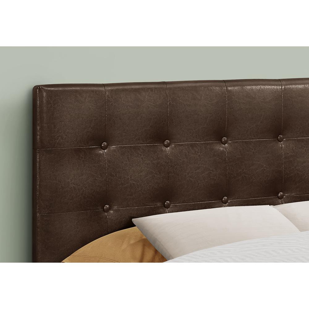 Augustine - Bed Headboard Only Full Size Bedroom Upholstered Brown Leather Look