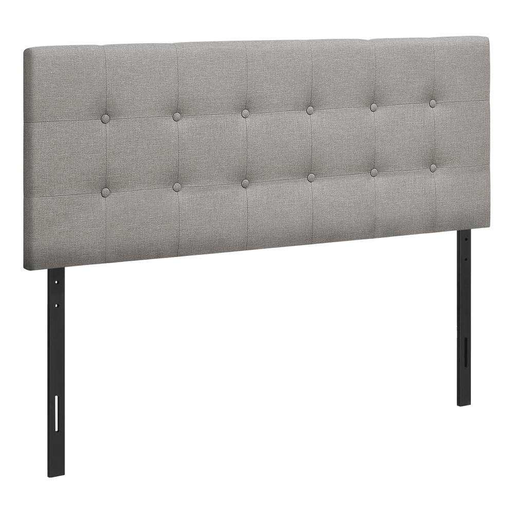 Brigitte - Bed Headboard Only Full Size Bedroom Upholstered Grey Linen Look