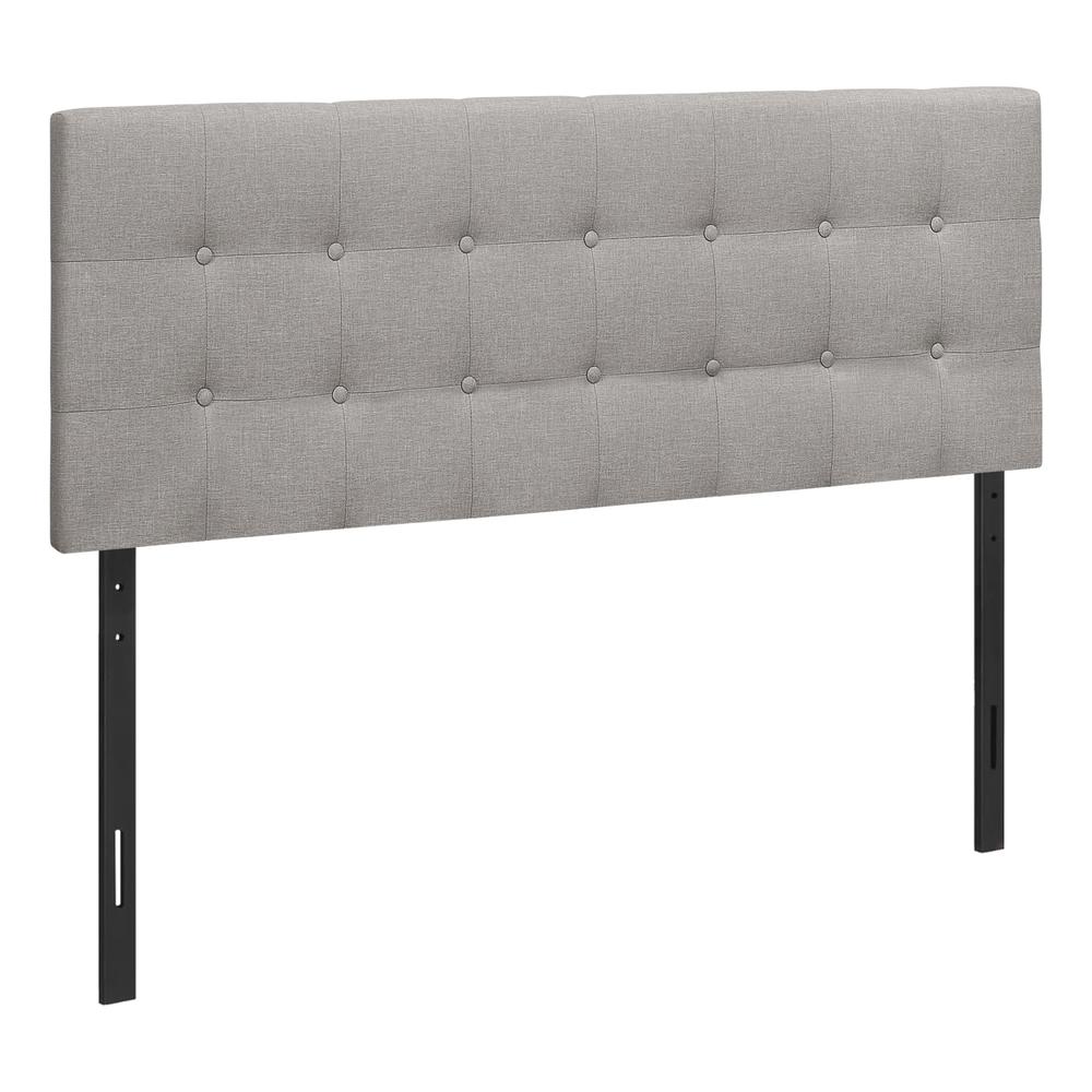 Lylah - Bed Headboard Only Queen Size Bedroom Upholstered Grey Linen Look