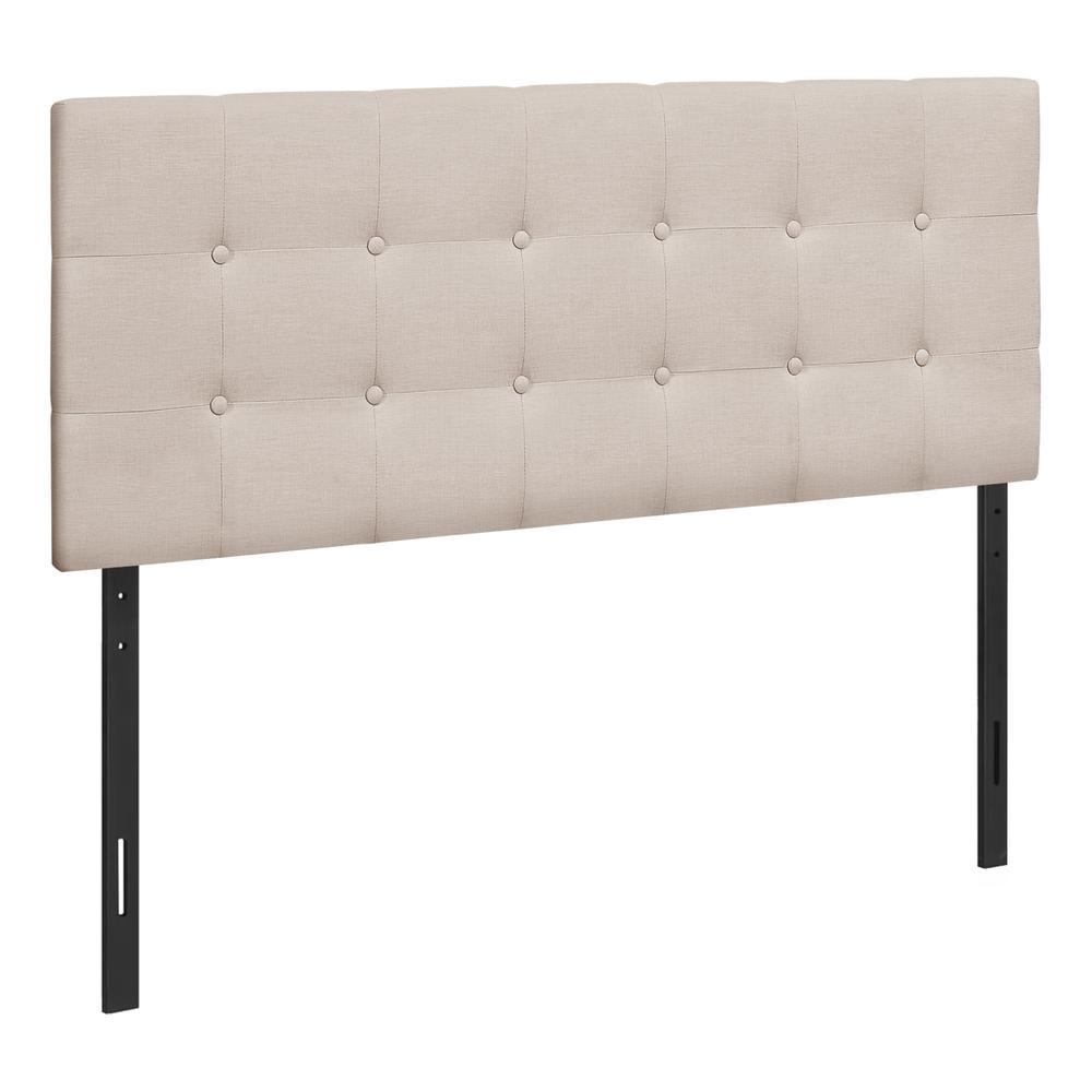 Violet - Bed Headboard Only Full Size Bedroom Upholstered Beige Linen Look