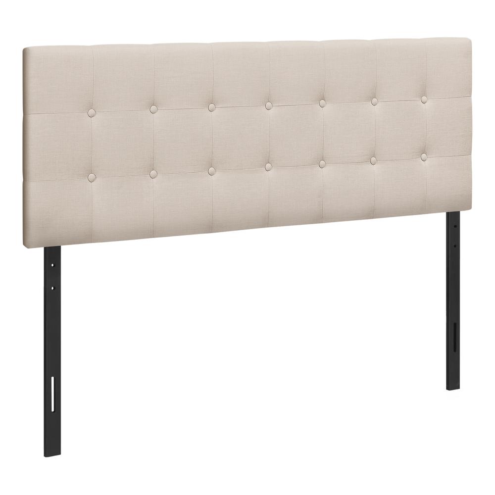 Jameson - Bed Headboard Only Queen Size Bedroom Upholstered Beige Linen Look