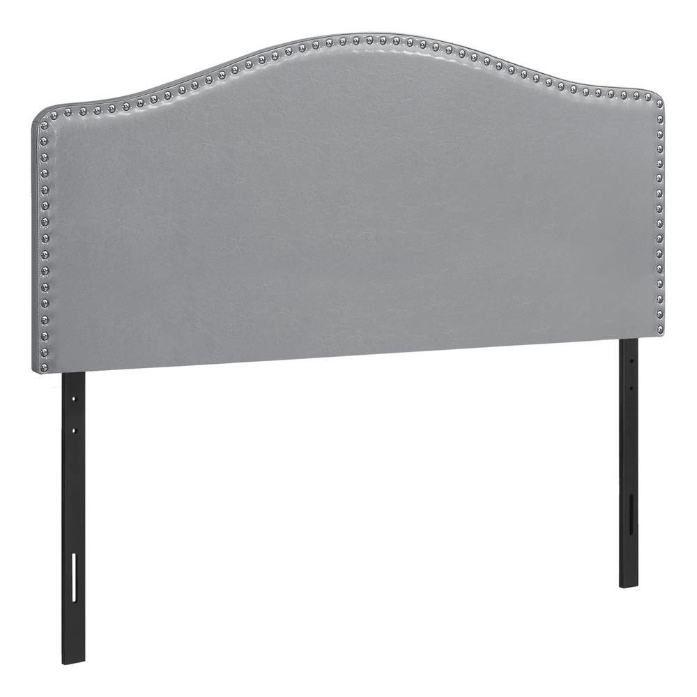 Erie - Bed Headboard Only Full Size Bedroom Upholstered Grey Leather Look