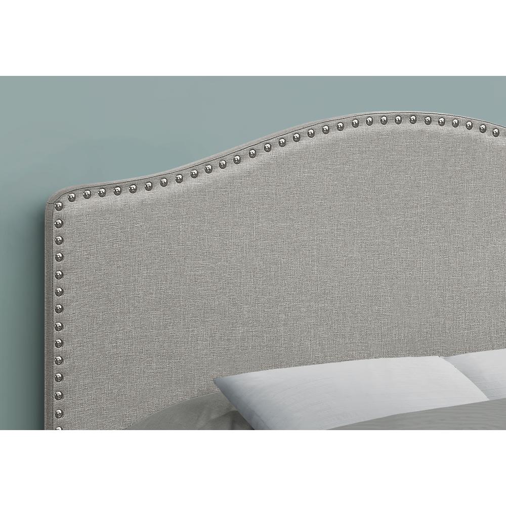 Lois - Bed Headboard Only Full Size Bedroom Upholstered Grey Linen Look