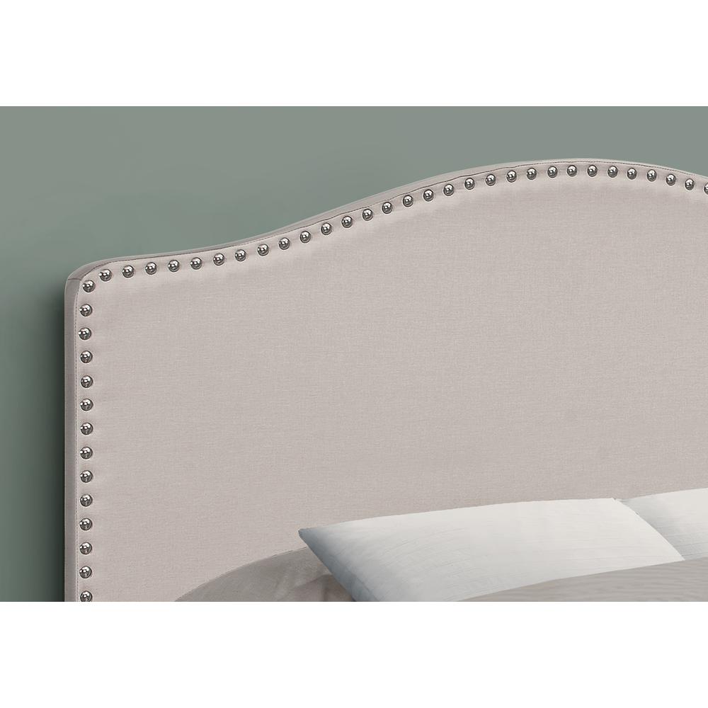 Natalia - Bed Headboard Only Full Size Bedroom Upholstered Beige Linen Look
