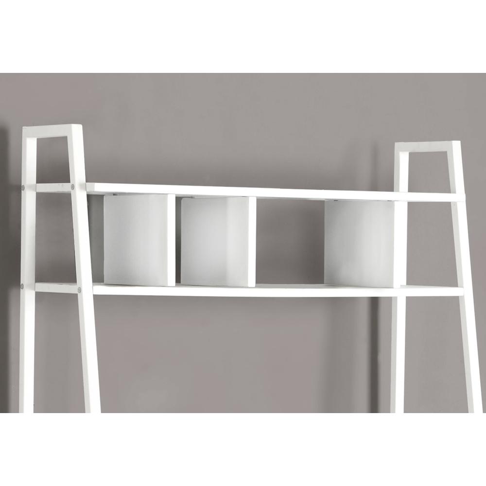 Wendell - Computer Desk Home Office Laptop Leaning Storage Shelves Work White