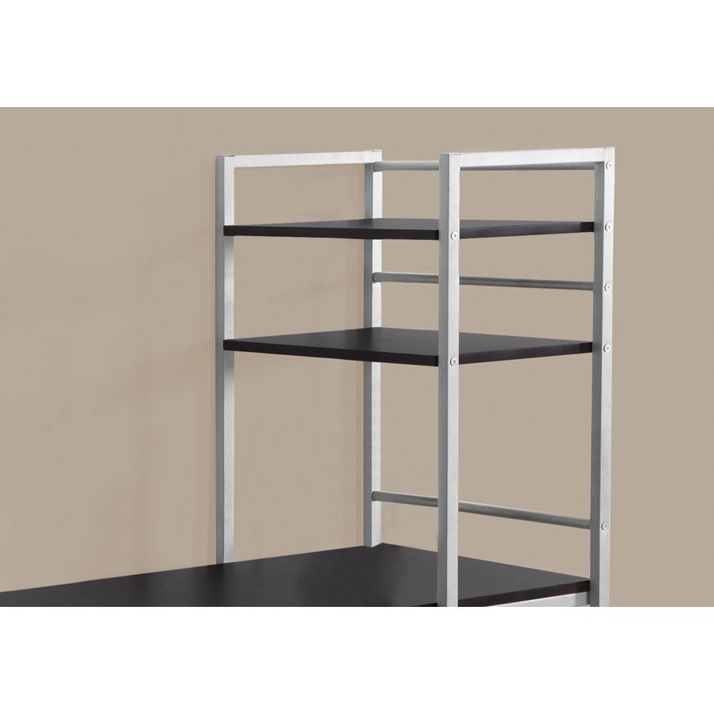 Delilah - Computer Desk Home Office Laptop Storage Shelves 48"L Work Brown