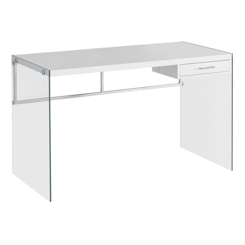 Alisa - Computer Desk Home Office Laptop Storage Drawers 48"L Work Glossy