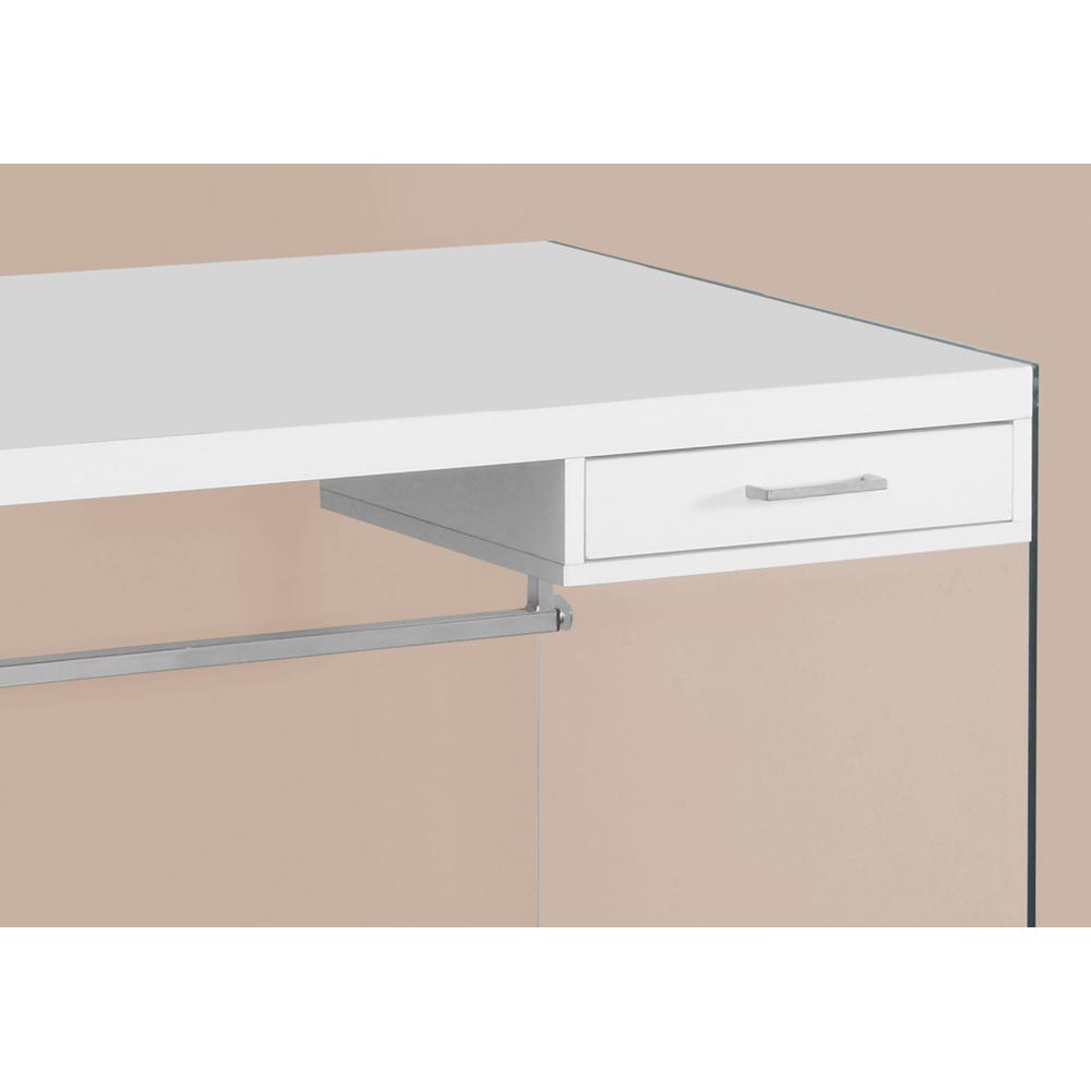 Alisa - Computer Desk Home Office Laptop Storage Drawers 48"L Work Glossy