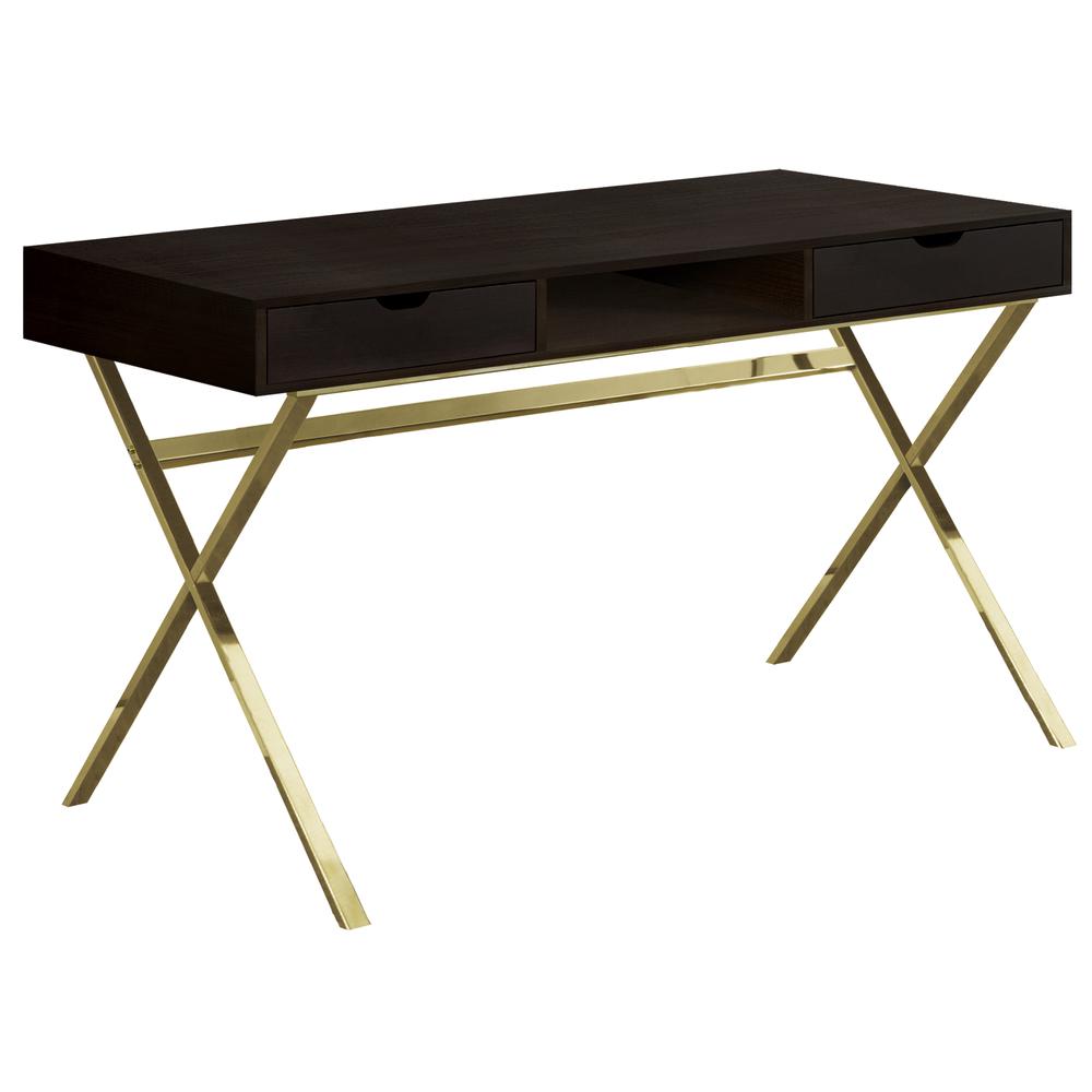 Tonia - Computer Desk Home Office Laptop Storage Drawers 48"L Work Brown