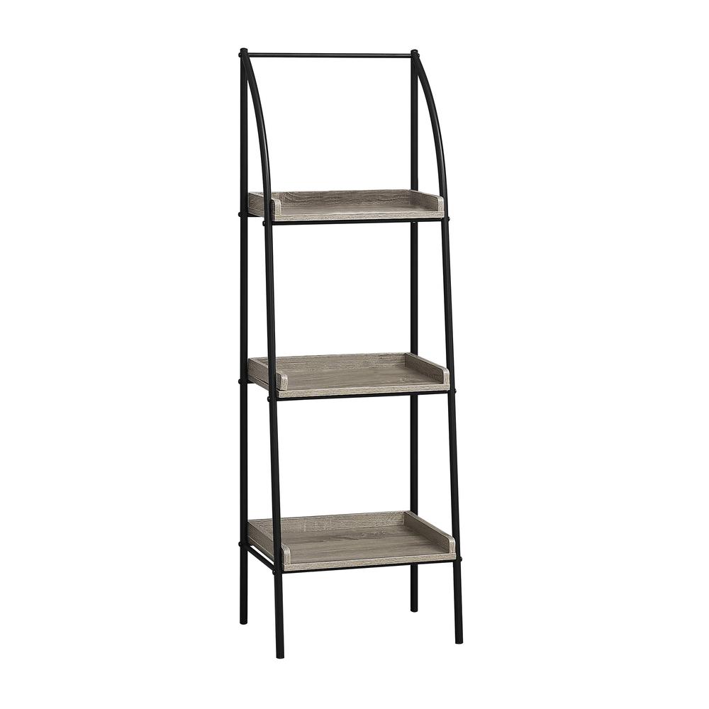 Cosma - Bookshelf Bookcase Etagere Corner 3 Tier 48"H Office Bedroom Brown