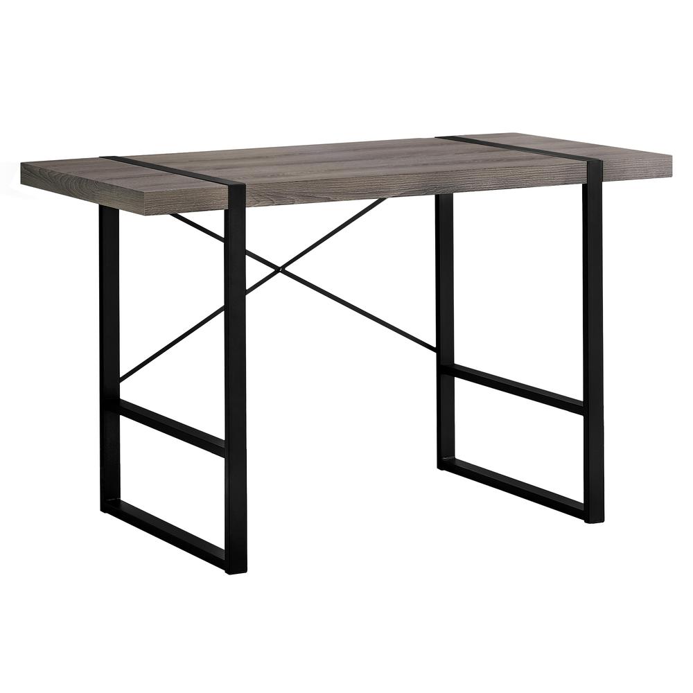 Lene - Computer Desk Home Office Laptop 48"L Work Brown Laminate Black
