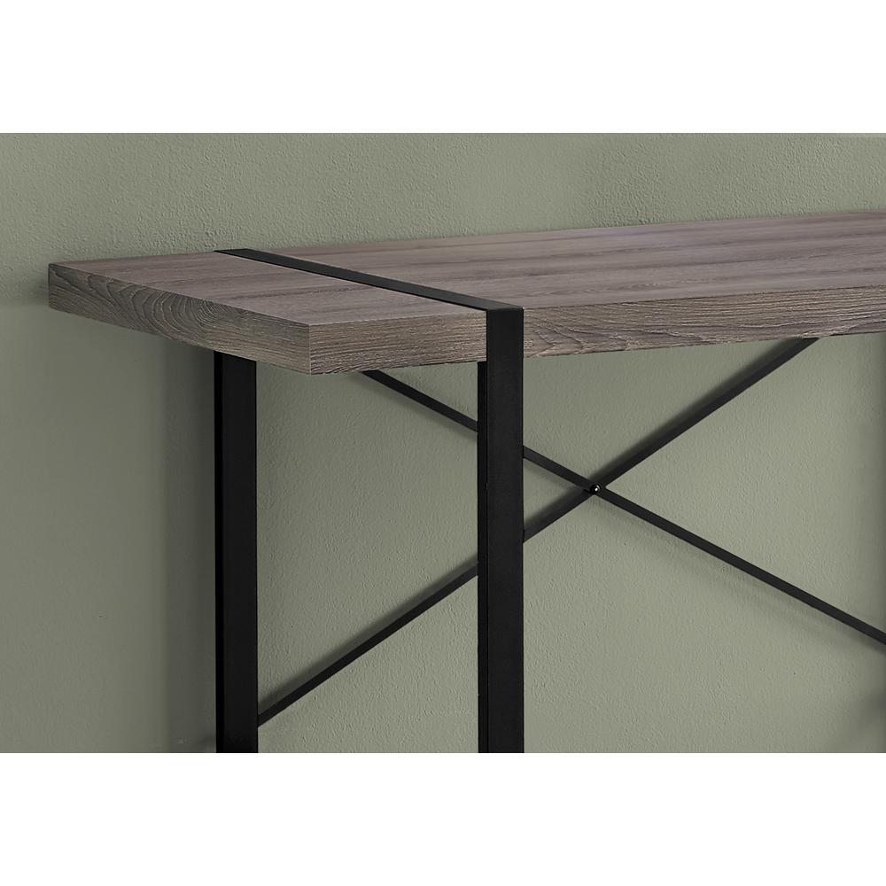 Lene - Computer Desk Home Office Laptop 48"L Work Brown Laminate Black