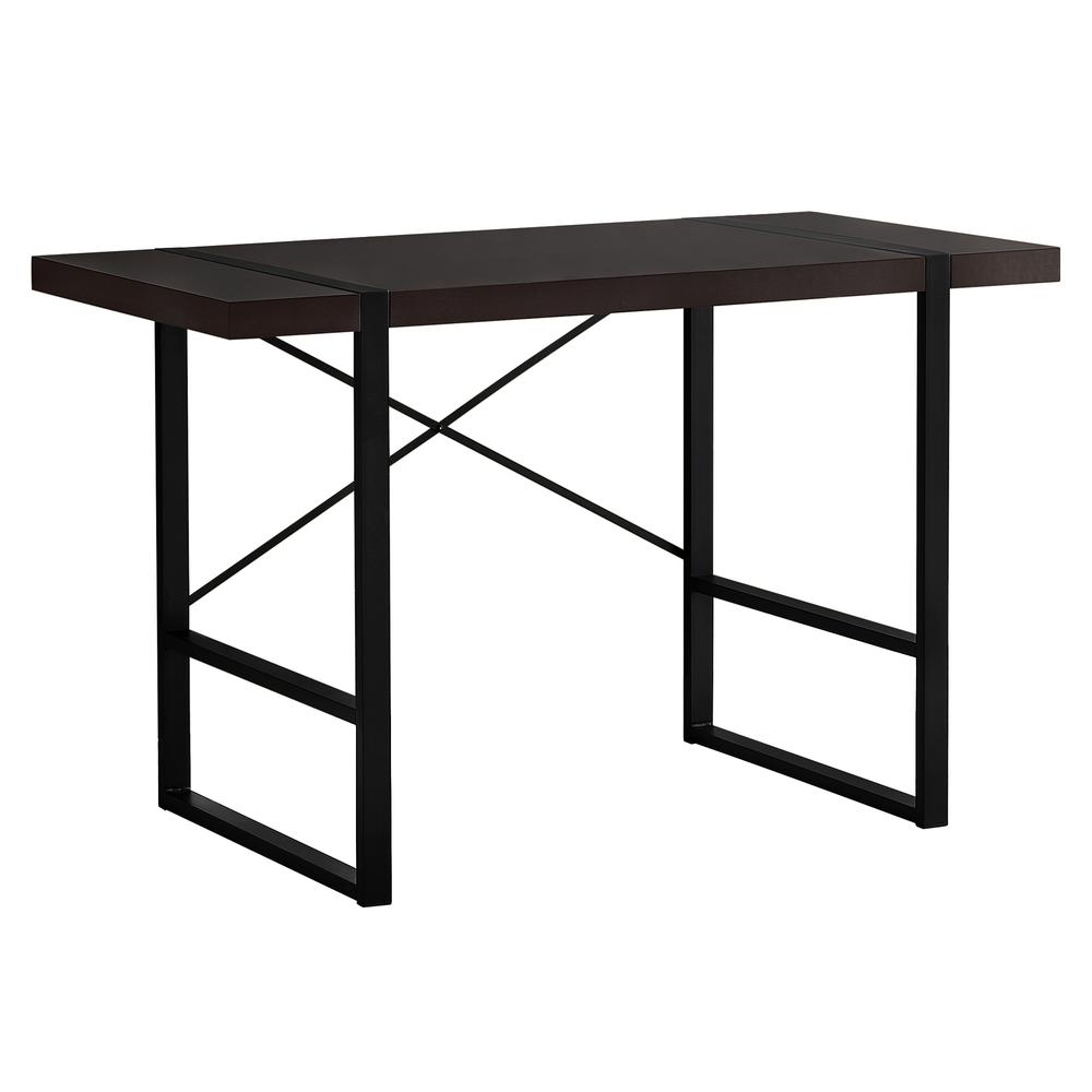 Darrin - Computer Desk Home Office Laptop 48"L Work Brown Laminate Black