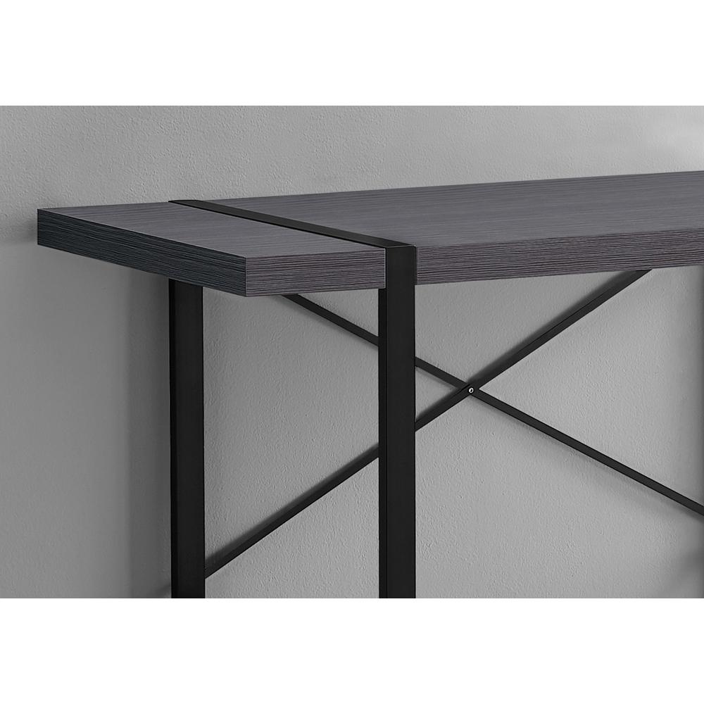 Hallan - Computer Desk Home Office Laptop 48"L Work Grey Laminate Black