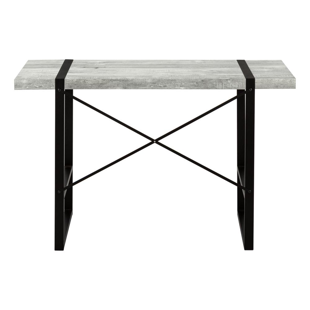 Gervais - Computer Desk Home Office Laptop 48"L Work Grey Laminate Black