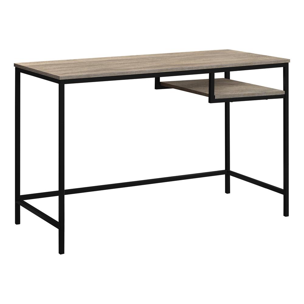 Clapton - Computer Desk Home Office Laptop 48"L Work Brown Laminate Black