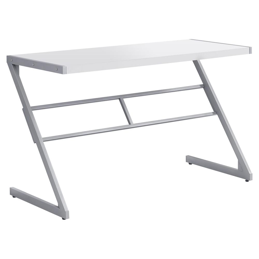 Galvin - Computer Desk Home Office Laptop 48"L Work White Laminate Grey