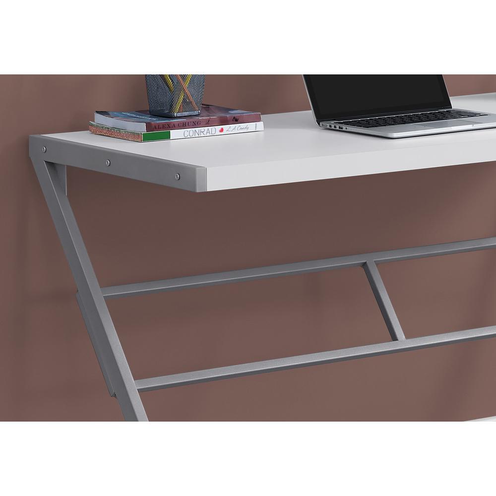 Galvin - Computer Desk Home Office Laptop 48"L Work White Laminate Grey