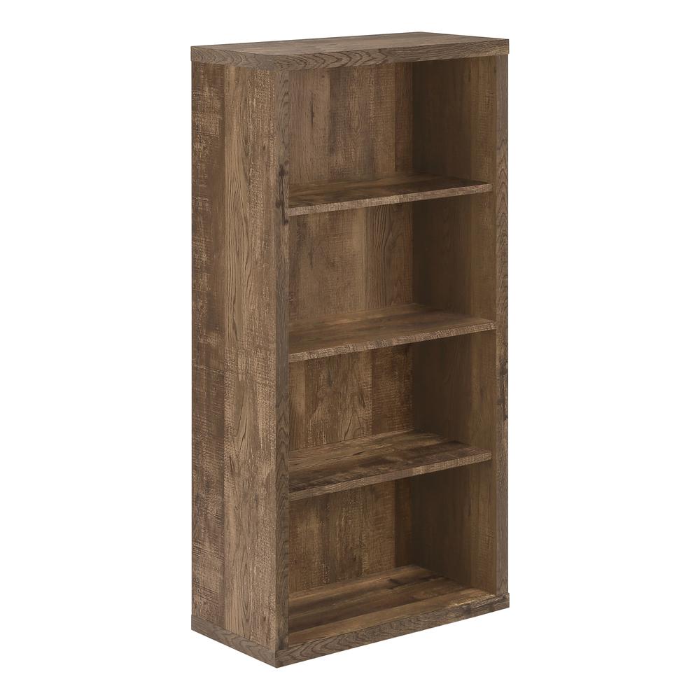 Hazel - Bookshelf Bookcase Etagere 5 Tier 48"H Office Bedroom Brown Laminate