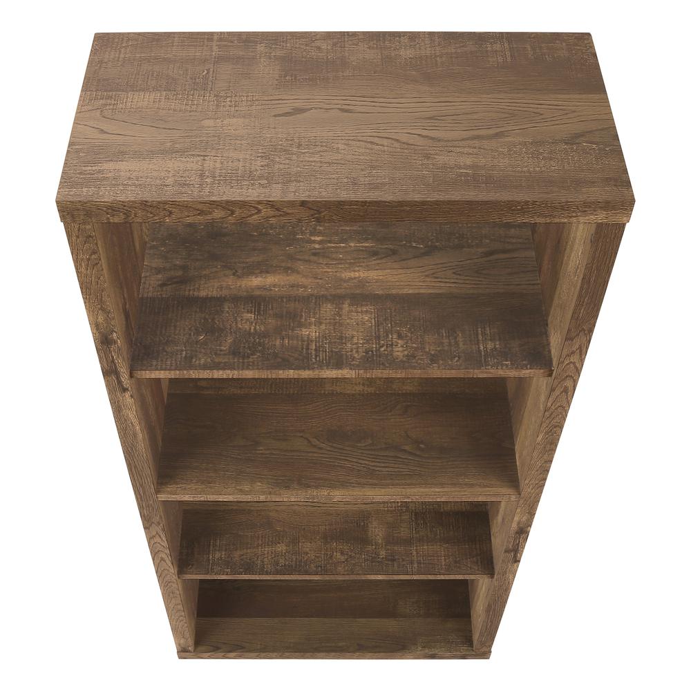 Hazel - Bookshelf Bookcase Etagere 5 Tier 48"H Office Bedroom Brown Laminate
