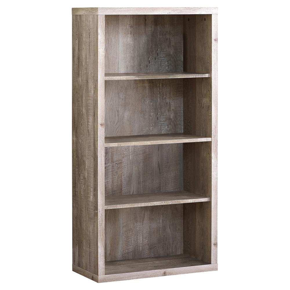 Kassa - Bookshelf Bookcase Etagere 5 Tier 48"H Office Bedroom Beige Laminate