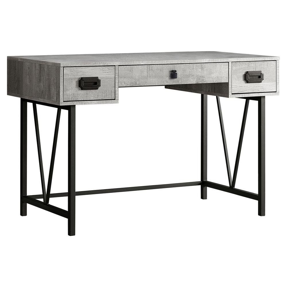 Amena - Computer Desk Home Office Laptop Storage Drawers 48"L Work Grey