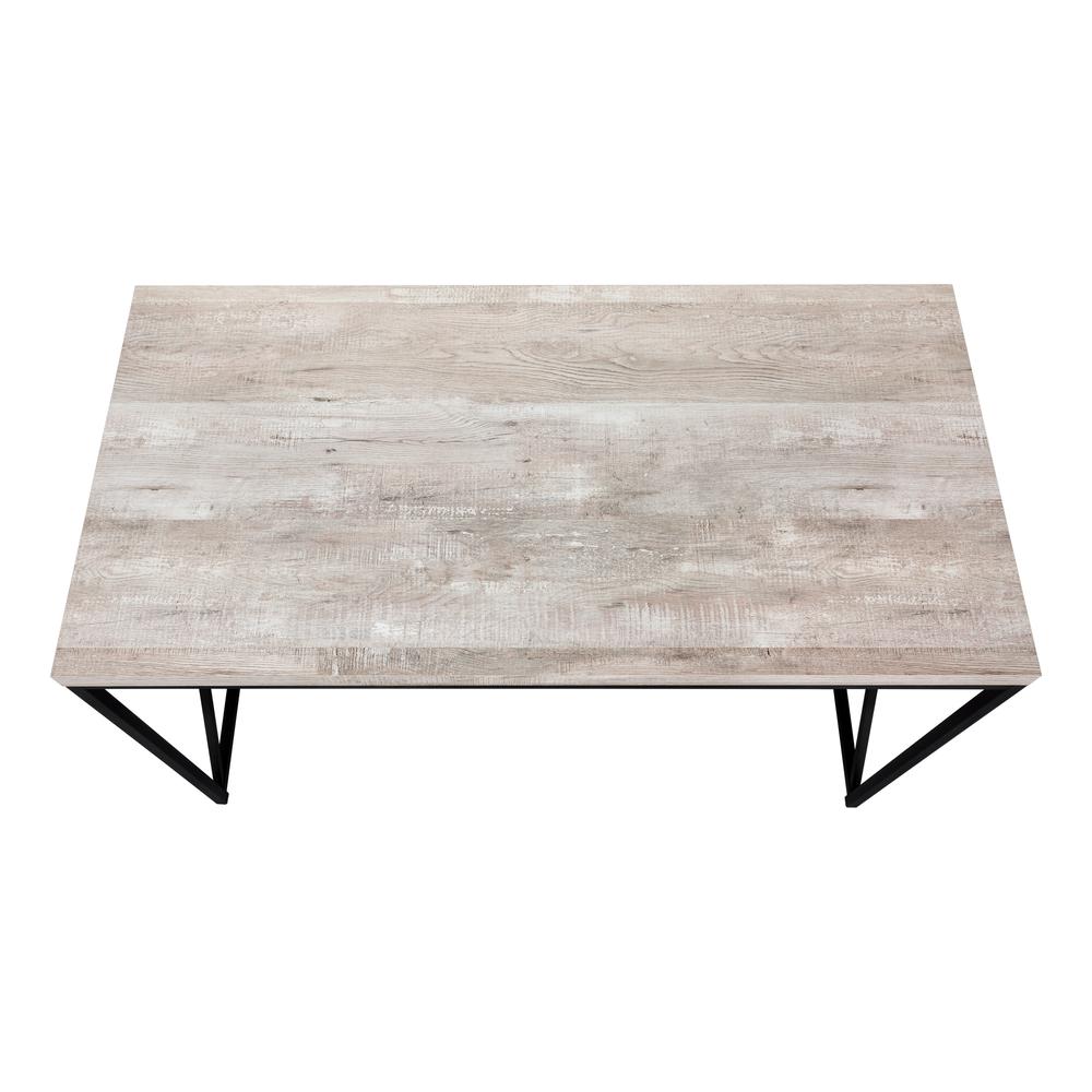Saoka - Computer Desk Home Office Laptop Work Beige Laminate Black Metal
