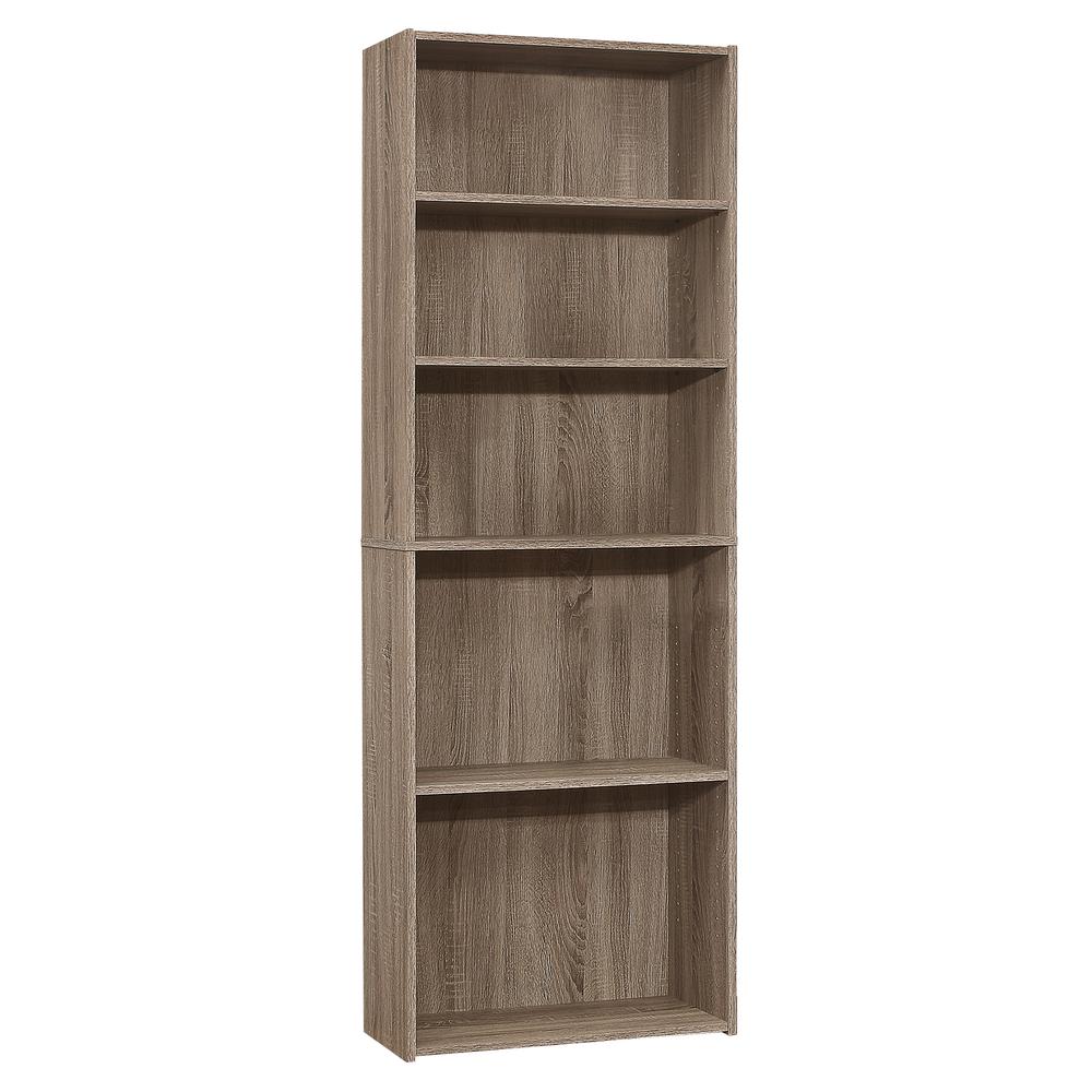 Harmon - Bookshelf Bookcase 6 Tier 72"H Office Bedroom Brown Laminate Transitional