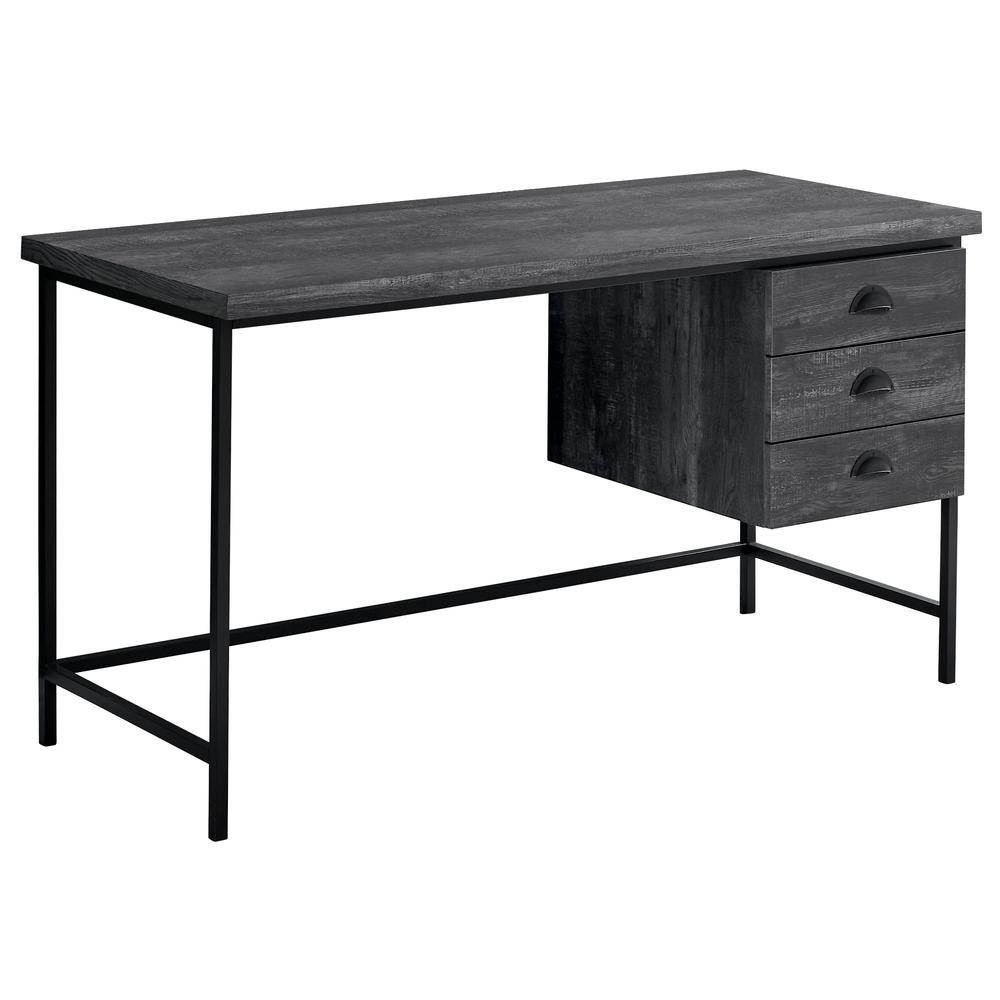 Larkin - Computer Desk Home Office Laptop Storage Drawers 55"L Work Black