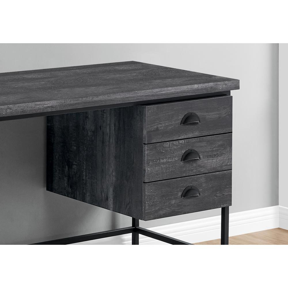 Larkin - Computer Desk Home Office Laptop Storage Drawers 55"L Work Black