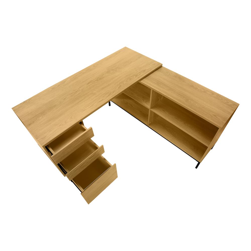 Finsbury - Computer Desk Home Office Corner Storage Drawers 60"L L Shape