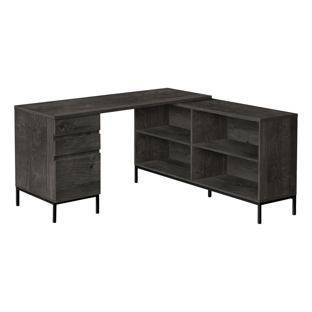 Barbon - Computer Desk Home Office Corner Storage Drawers 60"L L Shape