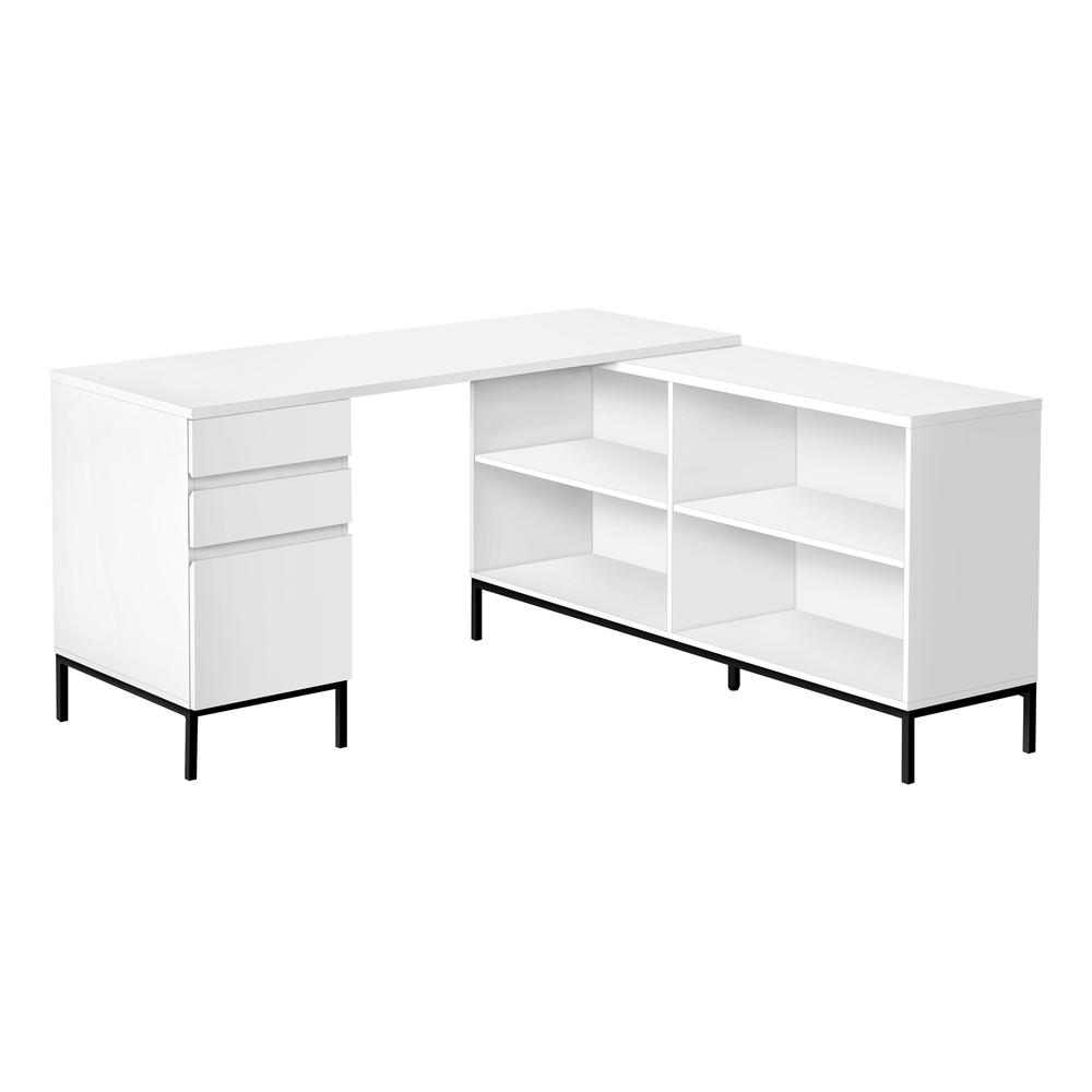 Ryo - Computer Desk Home Office Corner Storage Drawers 60"L L Shape