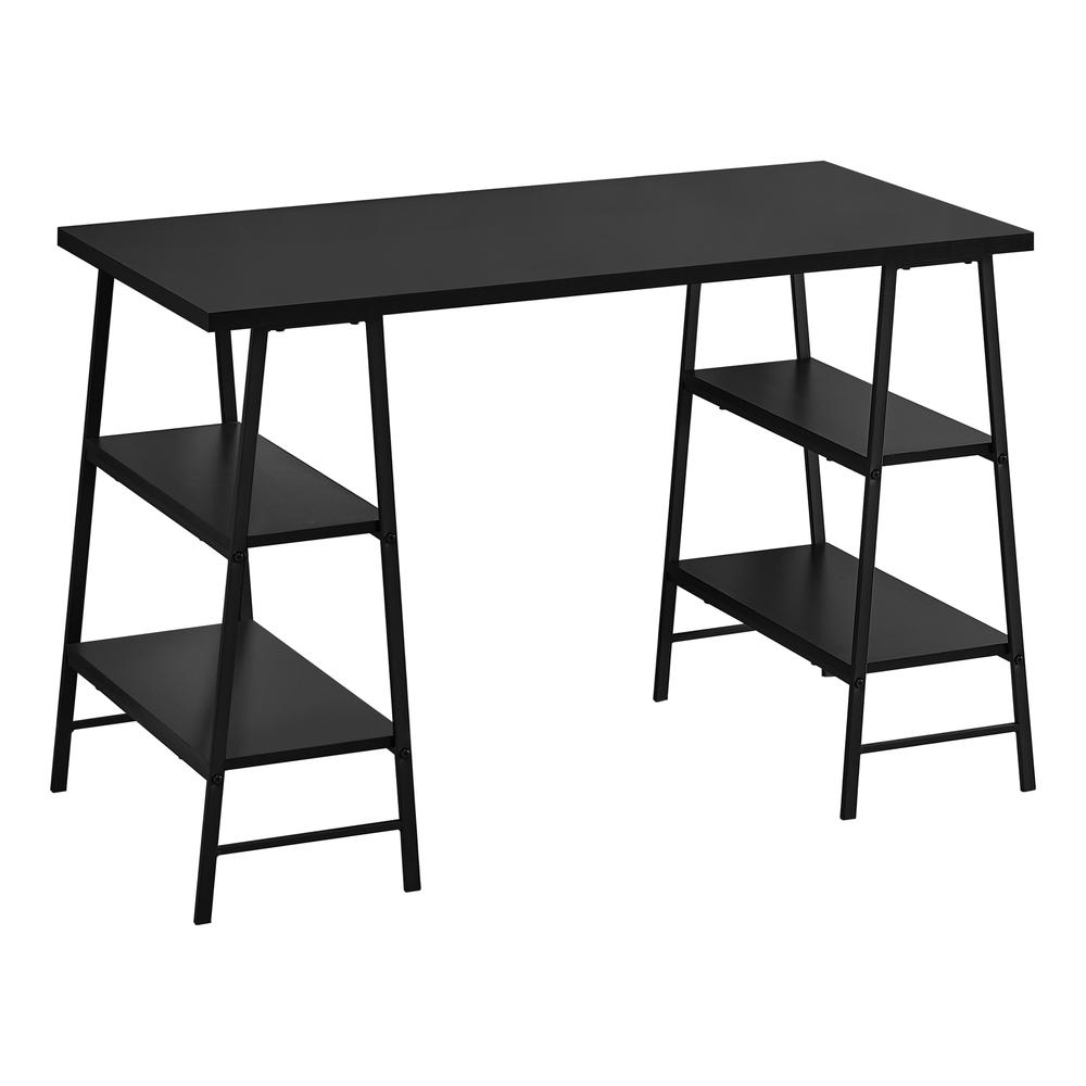 Osage - Computer Desk Home Office Laptop Storage Shelves 48"L Work Black